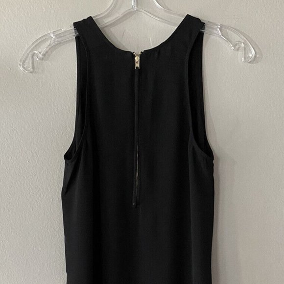 Black Sleeveles A Line Chiffon Minimalist Wilfred Sabatier Dress size XS - Picture 4 of 9